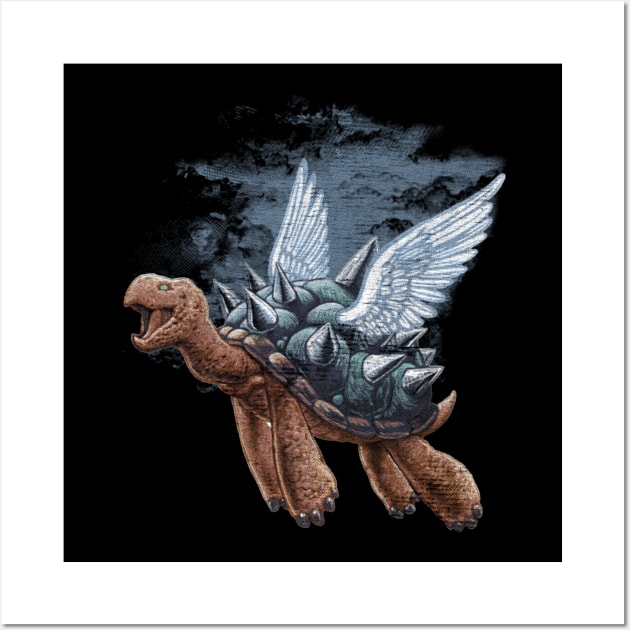 Turtle can fly Wall Art by Flickering_egg